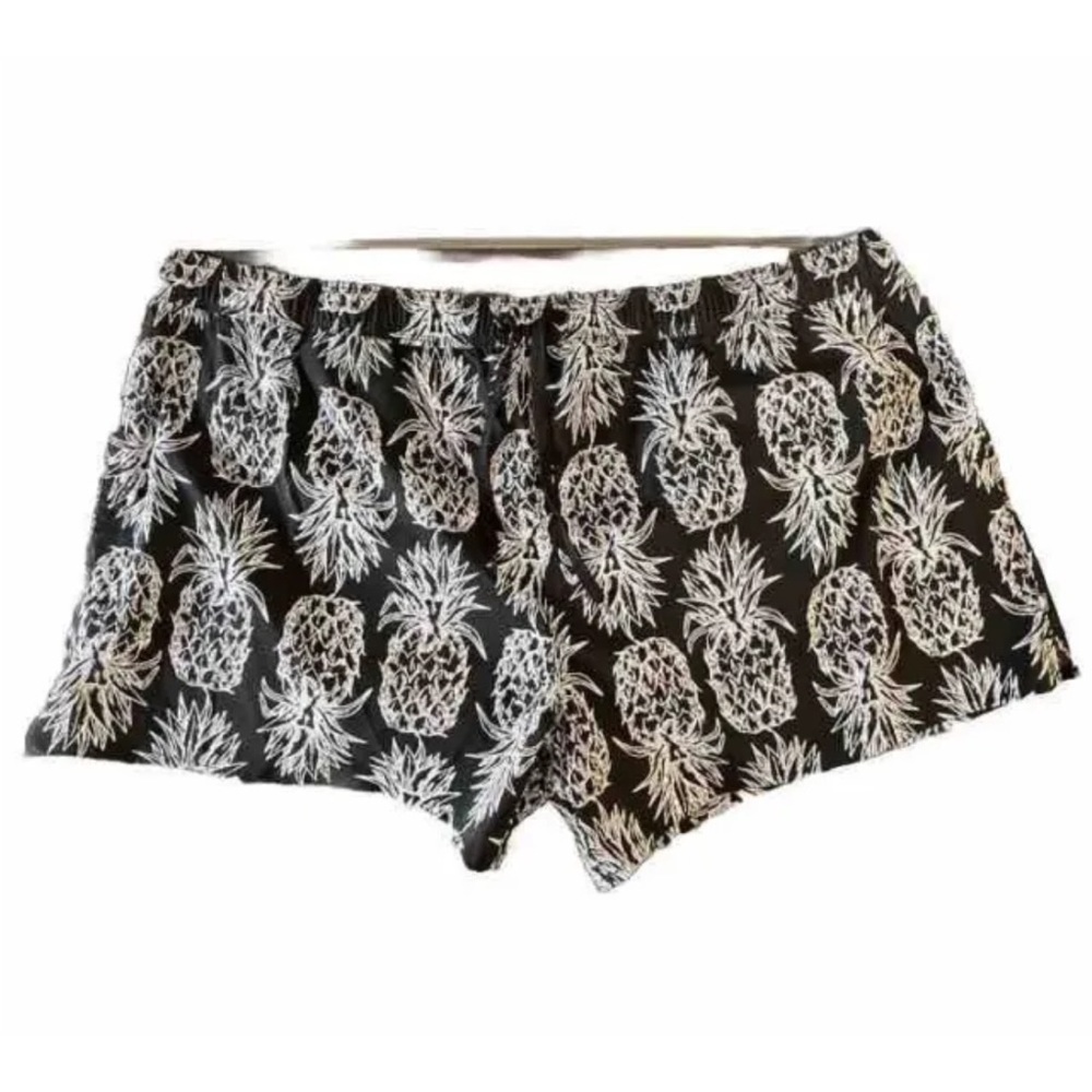 Lauren James Traveler Swim Surf Trunk Shorts Black With Pineapples Men's 2XL - Picture 2 of 7
